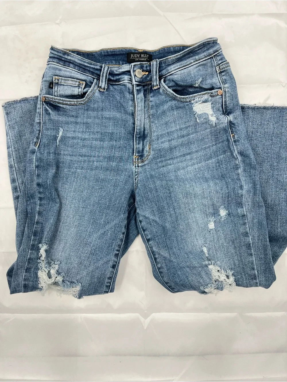 161 Judy Blue Distressed Light Blue Women’s Jeans